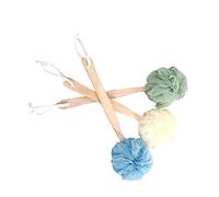 Alipis 3 Pz Soffio Scrubber Per Il Corpo Lavasciuga Posteriore Per Doccia Esfoliante Con Spazzola Per Il Corpo Pouf Doccia Spazzola Per Il Massaggio Del Corpo Tronco D'albero Spugna Rete