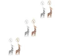 Alipis 3 Set Portachiavi Giraffa Da Ciondolo Chic Per Borse E Decorazioni Da Scrivania Design E Per Amanti Animali 2 Pezzi*3