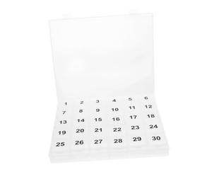 Alipis 30griglie Porta Pillole Mensile Organizer Per Medicinali Da Viaggio Organizer Pastiglie Giorni Capacità Chiusura Ermetica Pp Trasparente