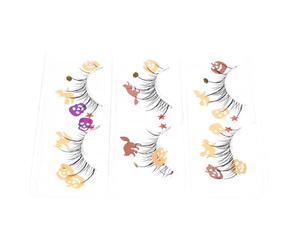 Alipis 3paia Ciglia Finte Paillettes per Halloween Ciglia Finte Elementi di Teschi e Zucche per Cosplay Feste e Trucco Festivo