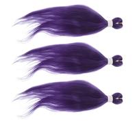 Alipis 3pezzi Parrucca Afro Lunga Extension Per Treccine Africane Pre-allungate Capelli Intrecciati Sintetici Per Donne Trecce Finte Colorate Per Acconciature Da Festa e Look Quotidiani