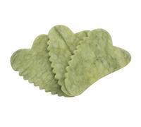 Alipis 3pezzi Pietra Gua Sha per Viso in Pietra Verde Strumento Gua Sha Forma di Cuore per Cura della Massaggiatore di Bellezza per Routine Quotidiana di Massaggio Raschiante