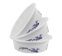 Alipis 3pezzi Vasi Idroponici Rotondi per Piante Acquatiche Fioriere Decorative per Interni con Stampa Elegante per Loto e Ninfee