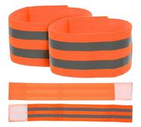 Alipis 4 Pezzi Bracciali Riflettenti, Fasce Elastiche Arancioni | Nastro Elastico, Striscia Riflettente, Comodi per Camminare e Pedalare, per Animali Domestici