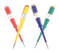Alipis 4 Pezzi Cacciavite Tester di Tensione, Penna Tester Elettrico, Acciaio, per Test Circuito e Rilevamento Filo Sotto Tensione, Portatile Colore Casuale