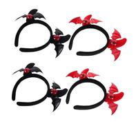 Alipis 4 Pezzi Cerchietto con Corna da Demone per Halloween Fascia per Tema Oscuro Accessorio Cosplay e Decorazione Festa Design e Riutilizzabile