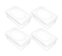 Alipis 4 Pezzi Contenitore Salviettine per Scatola Salviette Riutilizzabile Leggero e Portatile Adatto Facile da