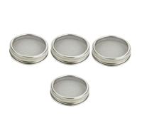 Alipis 4 Pezzi Coperchio in Acciaio Inox Rete Filtrante | Rete Fine in Acciaio Inox, Drenaggio Comodo e Ventilazione Adeguata, per Casa, Fagioli e Quinoa