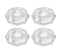 Alipis 4 Pezzi Coperture per Manopole di Pedali Effetto Chitarra Trasparenti a Forma di Diamante Cappucci Protettivi Antiscivolo per Pulsanti Pedali Compatibili per Uso Studio e Live