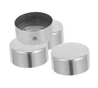 Alipis 4 Pezzi Copriforo Porta Coprivite Bianco Staffa Terminale Corrimano Tappi per Scale Copriforo Vite Copri Corrimano Bulloni Targa Tappi Foro Targa Gomito Corrimano PVC Argento