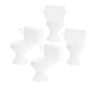 Alipis 4 Pezzi Di Accessori Per Il Bagno Della Casa Delle Bambole Wc Realistico Per Mini Mobili Minuscoli Per Vasino Per Casa Delle Bambole Per Piccoli Per Scherzi Piccolo Bagno