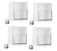 Alipis 4 Pezzi Dispenser per Cotton Fioc con Design Scomparti Organizer per Trucco e Accessori con Pannello Trasparente Salvaspazio per Bagno e Camera