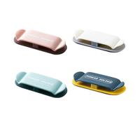 Alipis 4 pezzi Ganci Adesivi da Parete per Spina e Cavi Supporto Organizzatore in Abs Compatto e Porta Cavi Elettrici per Casa Ufficio Camera Colori Grigio Rosa Blu