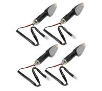 Alipis 4 pezzi LED per con Carbonio Nero Indicatori di Direzione Modificati Resistenti e Duraturi per Scooter e Motociclette