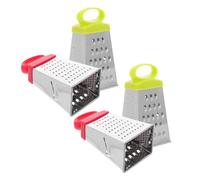 Alipis 4 pezzi Mini Grattugia Formaggio in Acciaio Resistente Multifunzionale Affetta Verdure Compatta e Salva Spazio Utile per Cucina Picnic e Viaggi