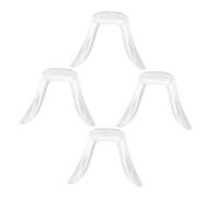 Alipis 4 Pezzi Naselli per Occhiali in Silicone Morbido Trasparente a Forma di U Cuscinetti Antiscivolo Regolabili Vite per Occhiali da Lettura e da Sole Supporti Comfort per Naso