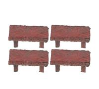 Alipis 4 Pezzi Panchina in Resina per Casa delle Bambole, Stile Retrò | Effetto Realistico, Texture Vivide, Design Compatto, Decorazione Versatile per Scrivania Ufficio e Patio
