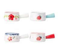 Alipis 4 Pezzi Piccola Casseruola in Ceramica, Set Mini per Latte e Salse | Uso in Casa e Ristoranti, Facile da Pulire, Formato Compatto, per Colazione e Cucina