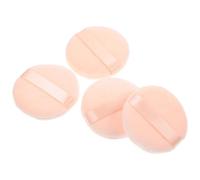 Alipis 4 Pezzi Piumino Cipria Rotondo in Cotone Non Fluorescente, Morbido e Delicato sulla Pelle, per Trucco Viso in Viaggio o Salone di Bellezza
