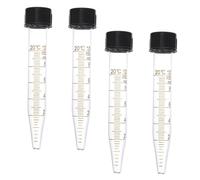 Alipis 4 pezzi Provette Chimica in Vetro Tappo Vite Tubi Centrifuga con Conico Trasparente per Laboratorio Biologia e Biochimica Resistenti e Facili da Usare