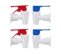 Alipis 4 Pezzi Rubinetto di Ricambio per Distributore D'acqua in Plastica Pp Installazione Facile, Valvola Erogatore Rossa o Blu per Frigorifero e Ambiente Familiare