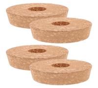 Alipis 4 Pezzi Tappi in Legno per Vasi di Vetro per Piante Idroponiche Design Forato e Ventilazione Adeguata, per Scrivania Ufficio e Spazi Piccoli