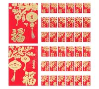 Alipis 48 Pezzi Porta Soldi Per Contanti Buste Per Il Capodanno Cinese Soldi Fortunati Per Contanti Anno Lunare Hong Bao Capodanno Hong Bao