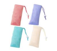Alipis 4pezzi Sacchetti Rete per Sapone Esfoliante con Chiusura Coulisse Antiscivolo per Creare Schiuma Lussuosa Portatili per Uso in Bagno e Viaggio Adatti Vari Tipi di Saponi