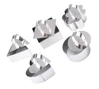 Alipis 5 Pezzi Anello per Mousse e Torta in Acciaio Inox Spingipiastra