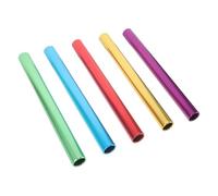 Alipis 5 Pezzi Staffetta in Alluminio Leggero Bastone Antiscivolo Ergonomico per Gare di Corsa a Squadre e Allenamenti Outdoor Colori Visibili Blu Rosso Oro Verde Viola 5 Pezzi (2,7 cm)