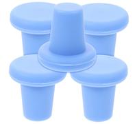 Alipis 5 pezzi Tappi Bottiglia in Silicone Sigillanti Design Antigoccia e Riutilizzabili per Bottiglie Vino e Facili da e Resistenti Blu