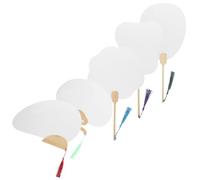 Alipis 5 Pezzi Ventagli Rotondi Cinesi Vuoti in Carta Resistente Ventagli Doppia Faccia per Disegno Fai da Te creatività e Graffiti per e Appassionati di Artigianato Colore Casuale