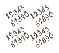 Alipis 50 Pezzi Ciondoli Fai da Te Numeri Arabi in Metallo Antico Accessori per Gioielli e Braccialetti Artigianali Ciondoli Resistenti e Leggeri per Creazione Portachiavi e