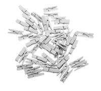 Alipis 50 Pezzi Clip Fotografica Simpatici Porta Biglietti da Visita Fermagli per Appendere Le Foto Porta Fermagli per Foto Porta Graffette Titolare della Nota Portafoto Silver di Legno