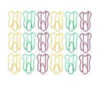 Alipis 50 Pezzi Clip per Note Colorate a Forma di Dente in Metallo Resistente, Fermagli per Carta Decorativi per Ufficio, Scuola e Feste, Fermagli Fotografici Robusti e Colore Casuale
