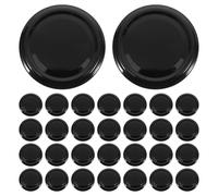 Alipis 50 Pezzi Coperchi in Banda Stagnata Per Barattoli Di, Tappi Ermetici Per Marmellate, Sottaceti, Riutilizzabili, Adatti Per Barattoli E Altri Contenitori (63mm, Nero)