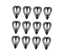 Alipis 50 pezzi Fermagli per Capelli Cuore in Lega Nera Clip Semplici per Bambine e Ragazze Piccoli Fermagli Laterali Eleganti e Resistenti per Uso Quotidiano