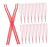 Alipis 50 Pezzi Sacchetti Rete per Aglio e Cipolla in PE Riutilizzabili Design Stabile, per Conservazione e Trasporto in Cucina, Colore Rosso
