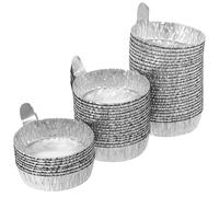 Alipis 50 Pezzi Vassoi di Pesatura in Alluminio Manico 42 Ml Piatti per Pesare Campioni di Polveri Strumenti da Laboratorio Leggeri e Impilabili per Uso Professionale