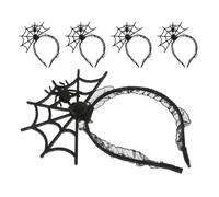 Alipis 5pezzi Fascia per Capelli Forma di Ragnatela per Halloween Accessori per Capelli per Costume da Ragno Copricapo per Feste e Cosplay Design Spettrale e Giocoso