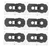 Alipis 6 Cassette Vuote Registrabili da 60 Minuti Custodia Trasparente, Nastri Audio Vergini per Registrazioni Nitide, Compatibili Vari Registratori, per Lezioni e Interviste