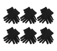 Alipis 6 Paia di Guanti Sottili in Cotone Nero per Gioielli da Uomo e Donna, Guanti Antipolvere Morbido per Pulizia e Manipolazione di Orologi, Monete e Pellicole, Uso Professionale