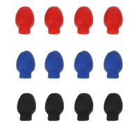 Alipis 6 Paia di Smorzatori per Punta Bacchetta Batteria in Gomma Nera, Copertura Silenziosa per Esercizi di Percussione, Punta Elastica Adatta alla Maggior Parte delle Bacchette,