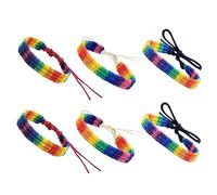 Alipis 6 Pezzi Bracciale Regolabile Unisex per Mese Del Pride Accessorio per Uomini e Donne per Esprimere Tua Personalità e Attitudine