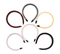 Alipis 6 pezzi Fasce Capelli Intrecciate Donna Fascia Decorativa Tessuto Resistente Accessori Eleganti per Feste Matrimoni e Uso Quotidiano Colori Misti
