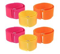 Alipis 6 Pezzi Fasce Elastiche per Gara Tre Gambe in Poliestere Colore Assortito per Giochi di Staffetta Feste di Compleanno e Giornate Sul Campo