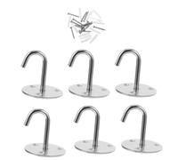 Alipis 6 pezzi Ganci da Soffitto in Acciaio Inossidabile con Ganci Resistenti per Appendere Piante Lanterna Decorazioni e Accessori da Parete Antiruggine per Uso ed Esterno