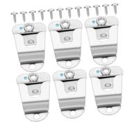 Alipis 6 pezzi Ganci Microfono in Acciaio Inossidabile con Viti Supporto Clip Metallico per Microfono Radio Cb Clip Appendibile Compatta e Resistente da Auto