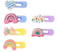 Alipis 6 pezzi Mollette Capelli Bambina Colorate con Decorazioni Fiore e Multicolore Fermagli Carini per Ragazze Accessori Treccine per Feste e Uso Quotidiano