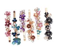 Alipis 6 Pezzi Mollettine per Chioma in Rame Design Floreale Vintage, Clip per Chioma Stabili e Affidabili, Accessori Decorativi per Donne in Molte Occasioni Colore Casuale